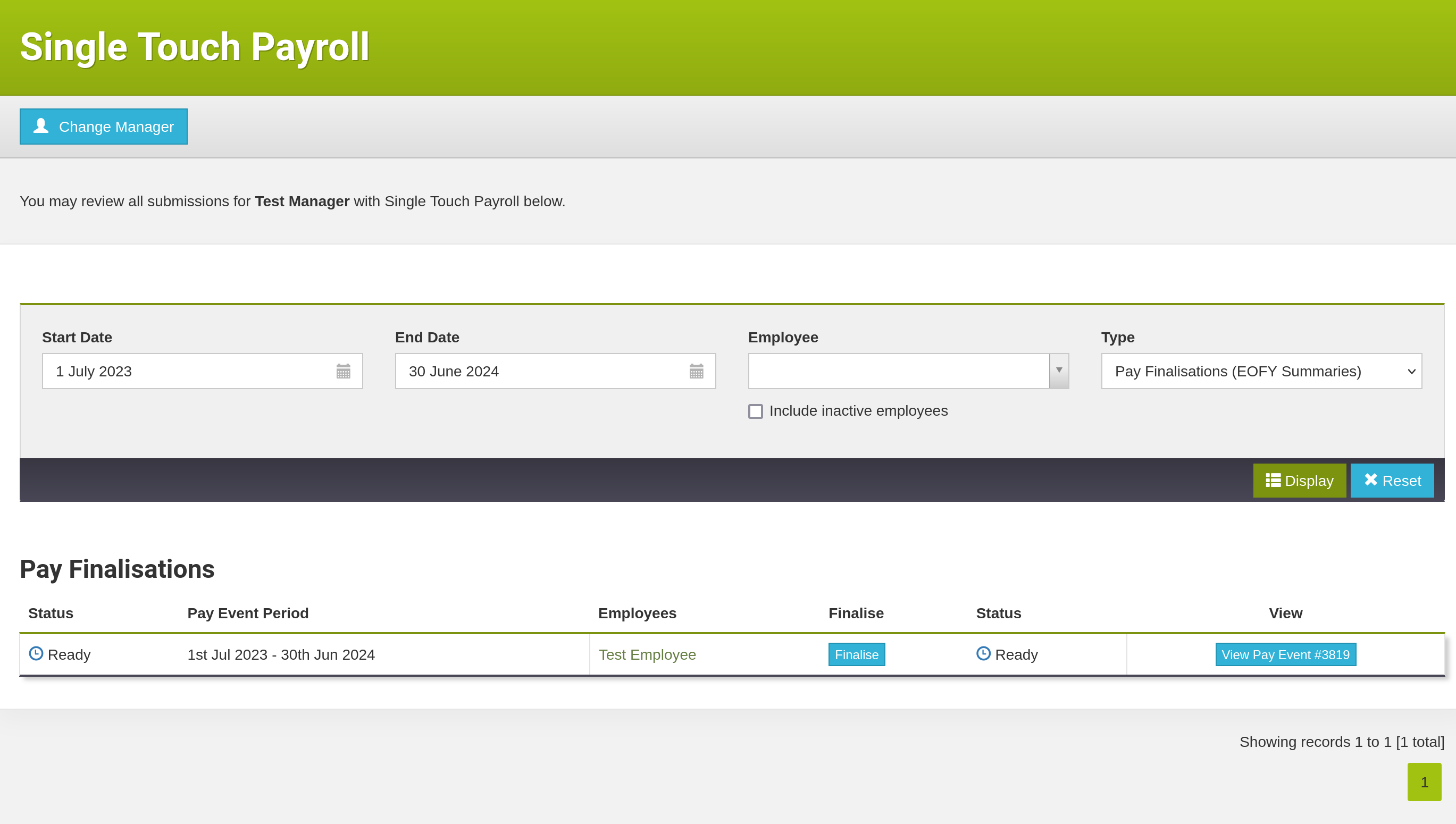 Single Touch Payroll - Pay Finalisation Ready