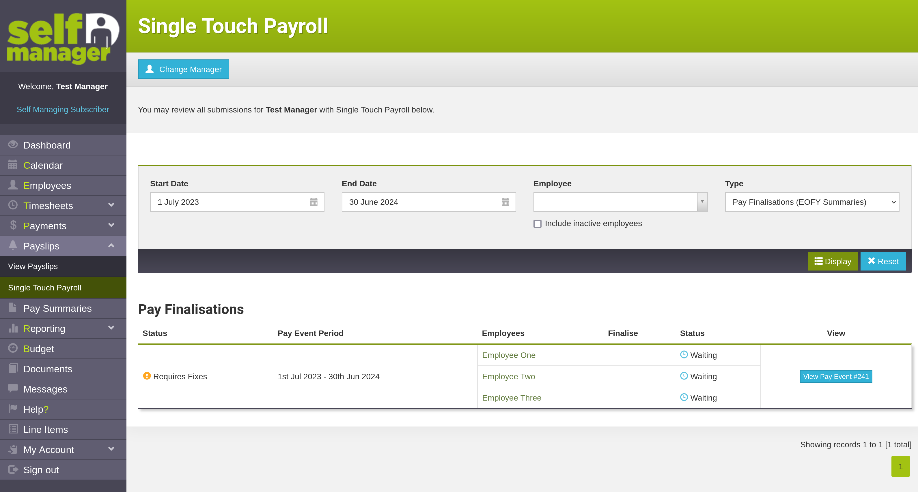 Single Touch Payroll - Pay Finalisations